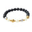 Crofta Luminous Bracelet Ball Beads Bracelet Women Couples Stylish Elastic Bracelet Blue