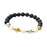 Crofta Luminous Bracelet Ball Beads Bracelet Women Couples Stylish Elastic Bracelet Blue