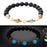 Crofta Luminous Bracelet Ball Beads Bracelet Women Couples Stylish Elastic Bracelet Blue