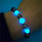 Crofta Luminous Bracelet Ball Beads Bracelet Women Couples Stylish Elastic Bracelet Blue