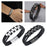 Crofta Braided Bracelet Gift Punk Rock Tribal Cuff Bracelet for Men Women Boyfriend Steel color