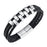 Crofta Braided Bracelet Gift Punk Rock Tribal Cuff Bracelet for Men Women Boyfriend Steel color