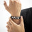 Crofta Braided Bracelet Gift Punk Rock Tribal Cuff Bracelet for Men Women Boyfriend Steel color