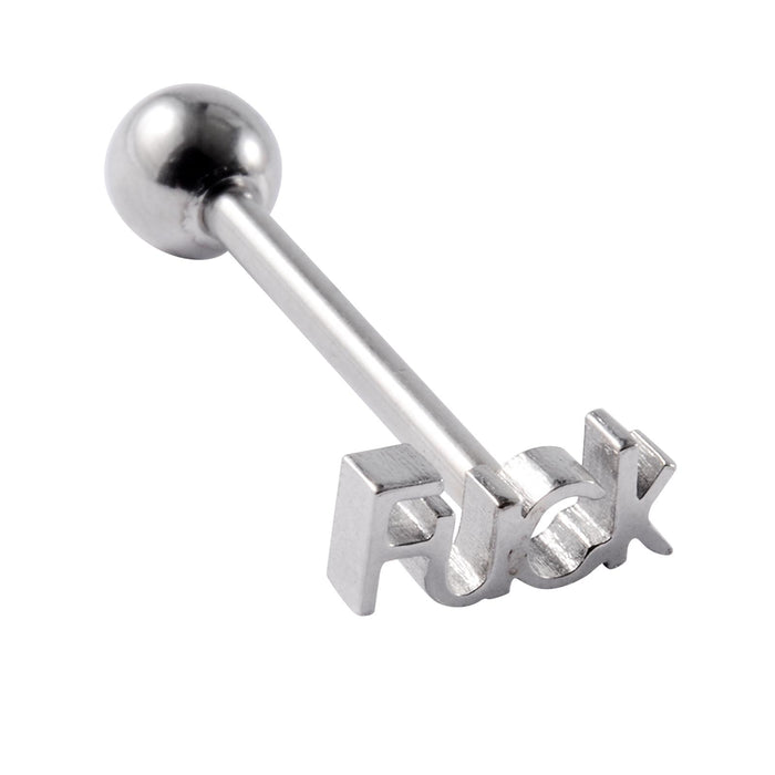 Crofta Tongue Stud Stainless Steel Letter Tongue Stud for Girls Boys Weddings Party D