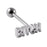 Crofta Tongue Stud Stainless Steel Letter Tongue Stud for Girls Boys Weddings Party E