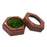 Crofta Wooden Ring Box Holder Black Walnut Gift Box for Necklace Ear Studs Ceremony Green Filled