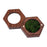 Crofta Wooden Ring Box Holder Black Walnut Gift Box for Necklace Ear Studs Ceremony Green Filled