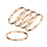 Crofta 5Pcs Bangle Bracelet Wrist Cuff Bracelet for Thanksgiving Engagement Wedding Rose Gold