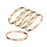 Crofta 5Pcs Bangle Bracelet Wrist Cuff Bracelet for Thanksgiving Engagement Wedding Rose Gold