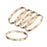 Crofta 5Pcs Bangle Bracelet Wrist Cuff Bracelet for Thanksgiving Engagement Wedding Rose Gold