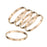 Crofta 5Pcs Bangle Bracelet Wrist Cuff Bracelet for Thanksgiving Engagement Wedding Rose Gold