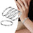 Crofta 5Pcs Bangle Bracelet Wrist Cuff Bracelet for Thanksgiving Engagement Wedding White