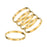 Crofta 5Pcs Bangle Bracelet Wrist Cuff Bracelet for Thanksgiving Engagement Wedding Gold