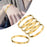 Crofta 5Pcs Bangle Bracelet Wrist Cuff Bracelet for Thanksgiving Engagement Wedding Gold