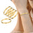 Crofta 5Pcs Bangle Bracelet Wrist Cuff Bracelet for Thanksgiving Engagement Wedding Gold