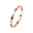 Crofta Stylish Stainless Steel Bangle Bracelet for Women Men Decorative Bangle Cuff Rose Gold