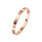 Crofta Stylish Stainless Steel Bangle Bracelet for Women Men Decorative Bangle Cuff Rose Gold