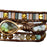 Crofta Women Ethnic PU Leather Wrap Bracelet Multi Layer Charm Unique Bead Bracelet Style A