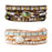 Crofta Women Ethnic PU Leather Wrap Bracelet Multi Layer Charm Unique Bead Bracelet Style A