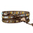 Crofta Women Ethnic PU Leather Wrap Bracelet Multi Layer Charm Unique Bead Bracelet Style A