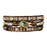 Crofta Women Ethnic PU Leather Wrap Bracelet Multi Layer Charm Unique Bead Bracelet Style A