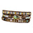 Crofta Women Ethnic PU Leather Wrap Bracelet Multi Layer Charm Unique Bead Bracelet Style A