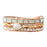 Crofta Women Ethnic PU Leather Wrap Bracelet Multi Layer Charm Unique Bead Bracelet Style B