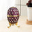 Crofta Easter Egg Shape Trinket Box Organizer Bracelets Enameled Hinged Trinket Box Purple