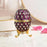 Crofta Easter Egg Shape Trinket Box Organizer Bracelets Enameled Hinged Trinket Box Purple