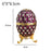 Crofta Easter Egg Shape Trinket Box Organizer Bracelets Enameled Hinged Trinket Box Purple