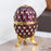 Crofta Easter Egg Shape Trinket Box Organizer Bracelets Enameled Hinged Trinket Box Purple