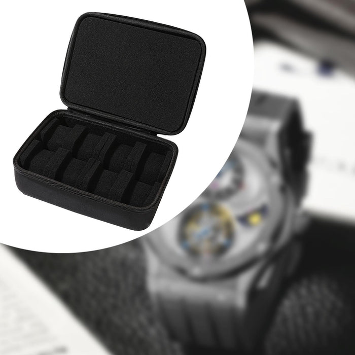 Crofta Watch Travel Case 8 Slots Watch Organizer Box for Wristwatches Smart Watches