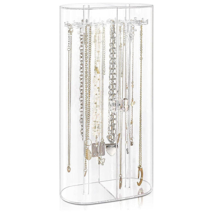 Crofta Clear Necklace Holder Multipurpose Necklace Hanger for Tabletop Stores Shops