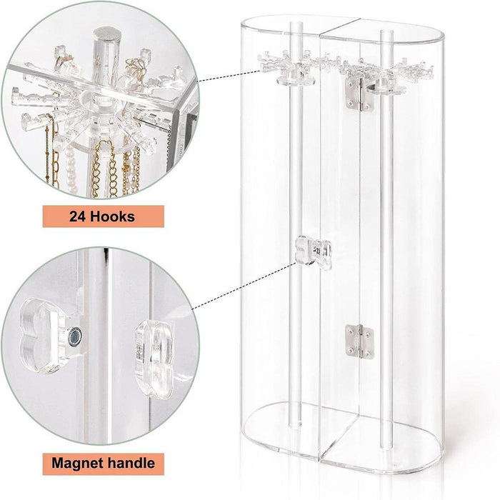 Crofta Clear Necklace Holder Multipurpose Necklace Hanger for Tabletop Stores Shops