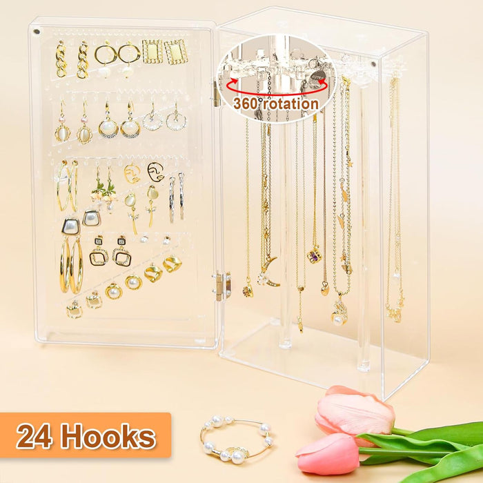 Crofta Acrylic Necklace Holder Stand Organizer for Centerpiece without Rings Tray