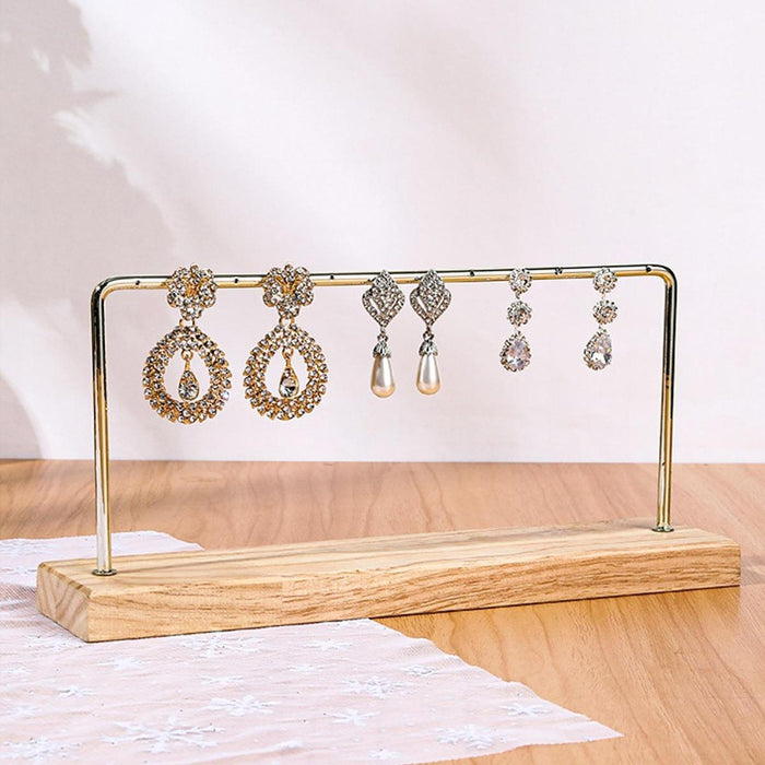 Crofta Earring Holder Organizer Desktop Portable Stable Base Earring Rack Organizer Double Tier