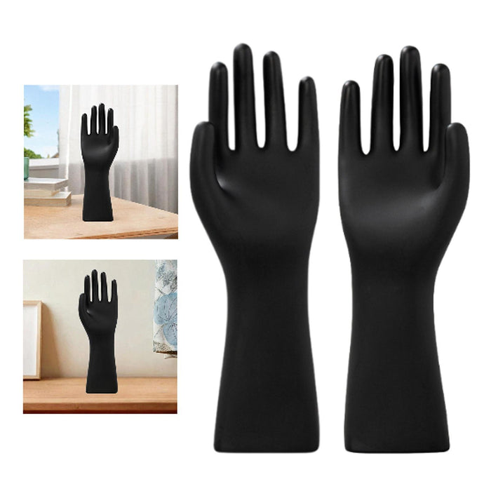 Crofta Male Mannequin Hand Matte Black Male Hand Model for Bracelet Gloves Tabletop Right Hand