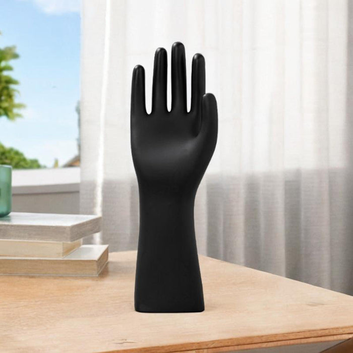 Crofta Male Mannequin Hand Matte Black Male Hand Model for Bracelet Gloves Tabletop Right Hand