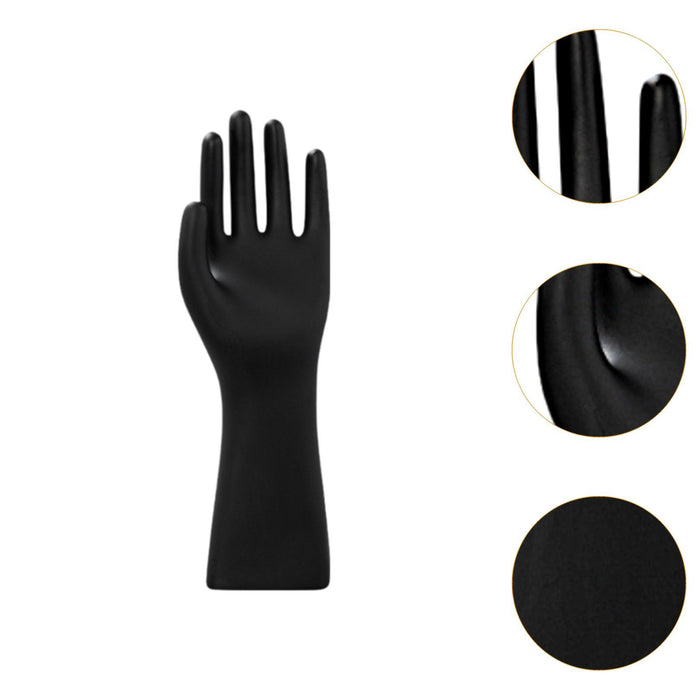 Crofta Male Mannequin Hand Matte Black Male Hand Model for Bracelet Gloves Tabletop Left Hand