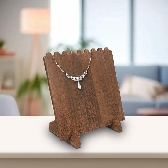 Crofta Wooden Necklace Jewelry Stand Jewelry Hanger for Tabletop Countertop Dresser