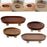 Crofta Wooden Serving Tray Organizer Wooden Pedestal Stand for Counter Vanity Fruit 13x5cm Brown