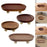 Crofta Wooden Serving Tray Organizer Wooden Pedestal Stand for Counter Vanity Fruit 13x5cm Brown