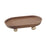 Crofta Wooden Serving Tray Organizer Wooden Pedestal Stand for Counter Vanity Fruit 12x20x5cm Brown