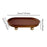 Crofta Wooden Serving Tray Organizer Wooden Pedestal Stand for Counter Vanity Fruit 12x20x5cm Deep Brown