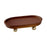 Crofta Wooden Serving Tray Organizer Wooden Pedestal Stand for Counter Vanity Fruit 12x20x5cm Deep Brown