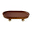 Crofta Wooden Serving Tray Organizer Wooden Pedestal Stand for Counter Vanity Fruit 12x20x5cm Deep Brown