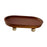 Crofta Wooden Serving Tray Organizer Wooden Pedestal Stand for Counter Vanity Fruit 12x20x5cm Deep Brown