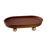 Crofta Wooden Serving Tray Organizer Wooden Pedestal Stand for Counter Vanity Fruit 12x20x5cm Deep Brown