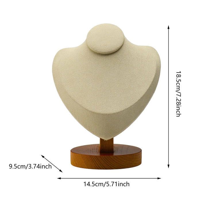 Crofta Necklace Display Stand Decor Jewelry Bust Holder for Store Home Decor Bedroom Beige