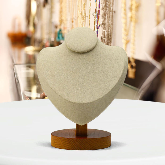 Crofta Necklace Display Stand Decor Jewelry Bust Holder for Store Home Decor Bedroom Beige